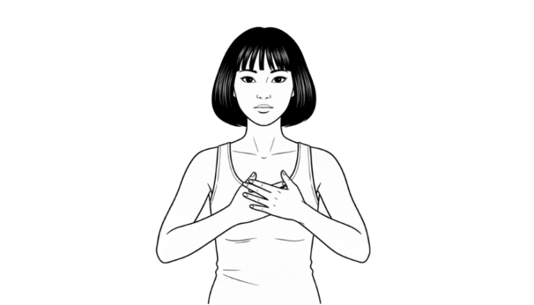 Ilustração da prática Auto massagens para Preservação da Saúde